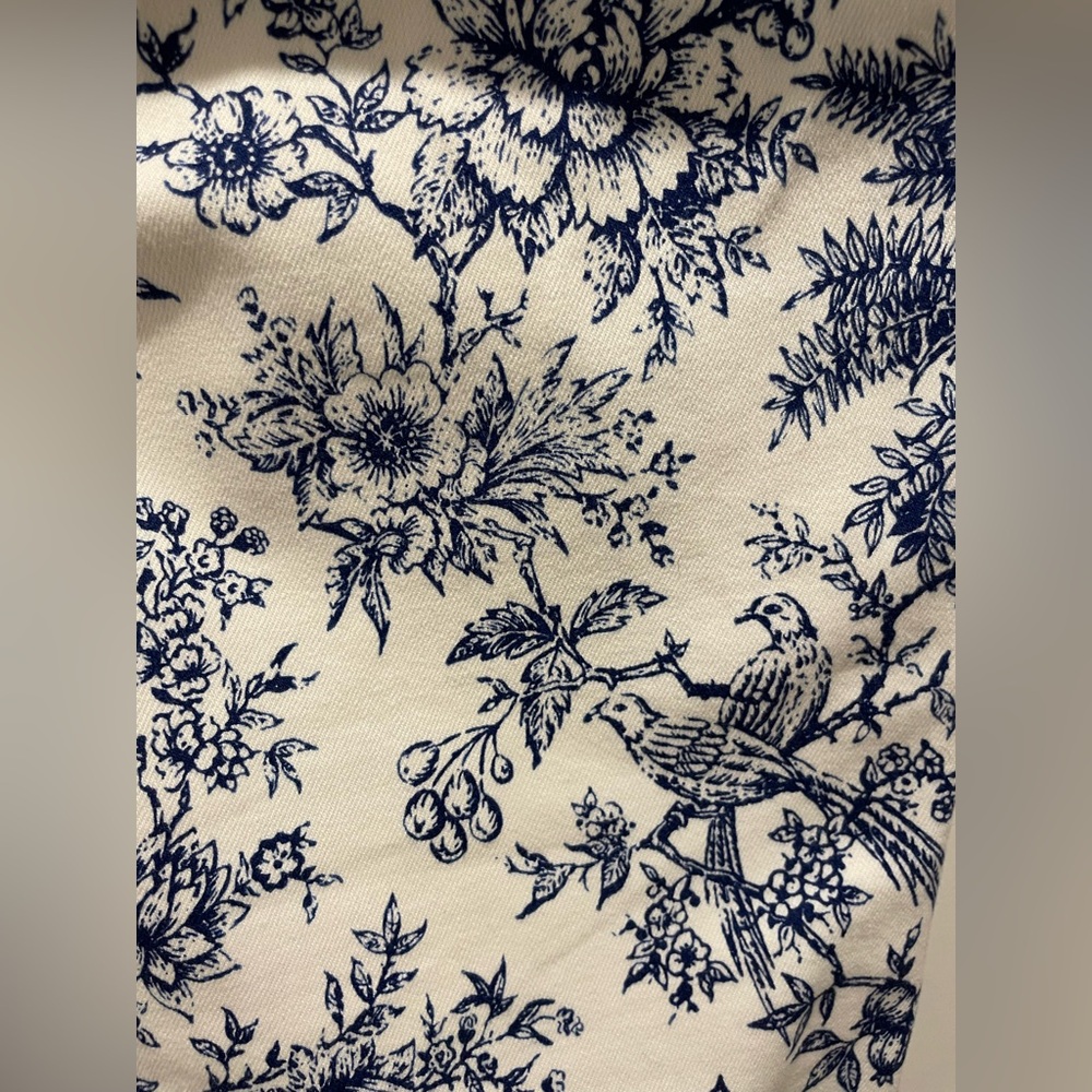Talbots Blue and White Floral Ankle Jeans - Picture 3 of 5